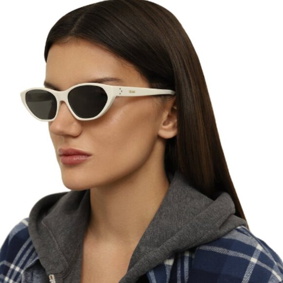 NEW CELINE WOMEN WHITE SUNGLASSES - Picture 2 of 3